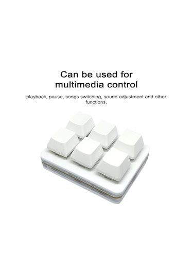 Lemestar 6 Tuşlu Özelleştirilebilir Mekanik Klavye - Usb Bağlantılı Taşınabilir Kısayol Paneli