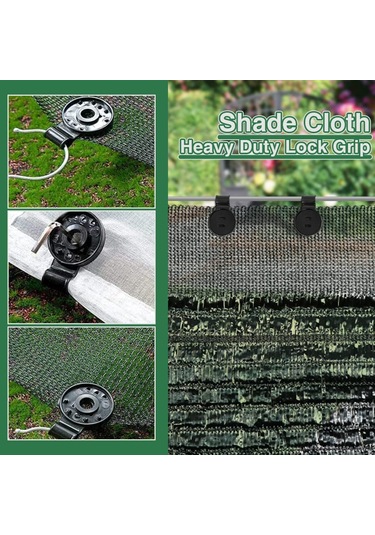 Aubyhe Kalıtıcı Plastik Gölge Ağı Sabitleyici Klipsler - Rüzgar Ve Kuş Koruma - Çiftlik Bahçe Kullanıma Uygun - Siyah 50 Adet