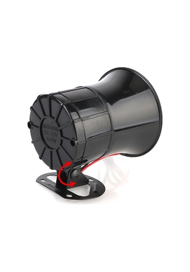 Pazly 6 Ton 120db Araba Alarm Megafon, Havalı Korna, 12v Araçlar İçin 6 Siren Sesli, Yüksek Kaliteli Abs Plastik, Çok Fonksiyonlu