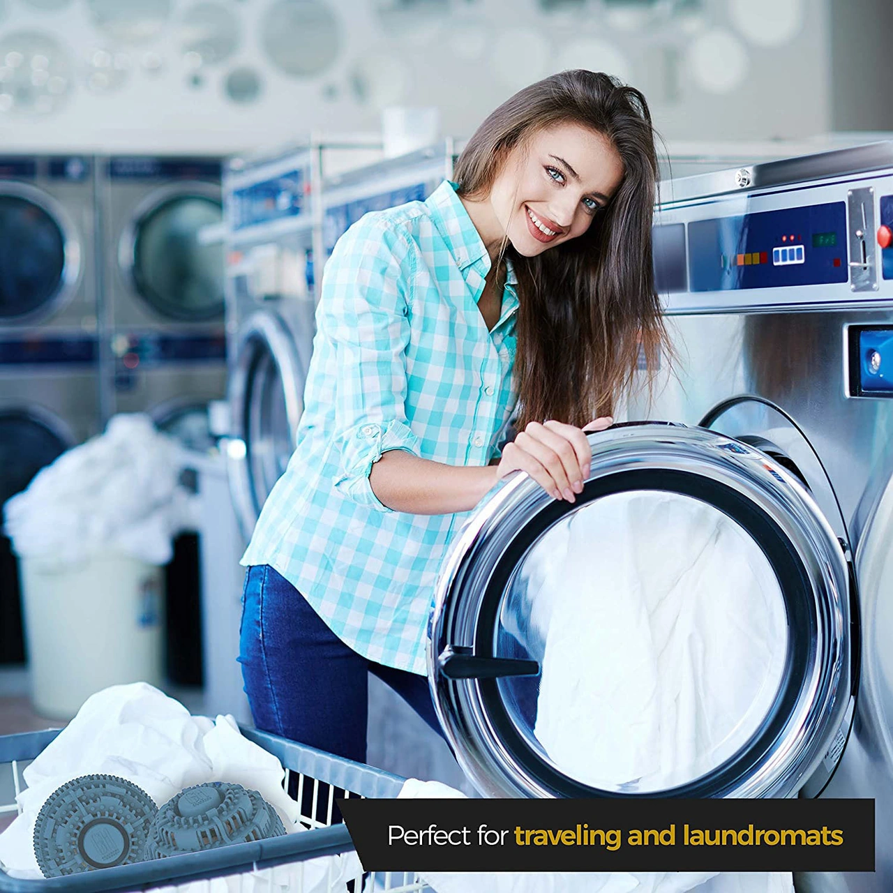 Yaleker Eko Seramik Top Sebs Malzeme İle Kirli Ve Saç Toplayıcı, Çamaşırları Kullandıktan Sonra Temiz Tutar Mavi