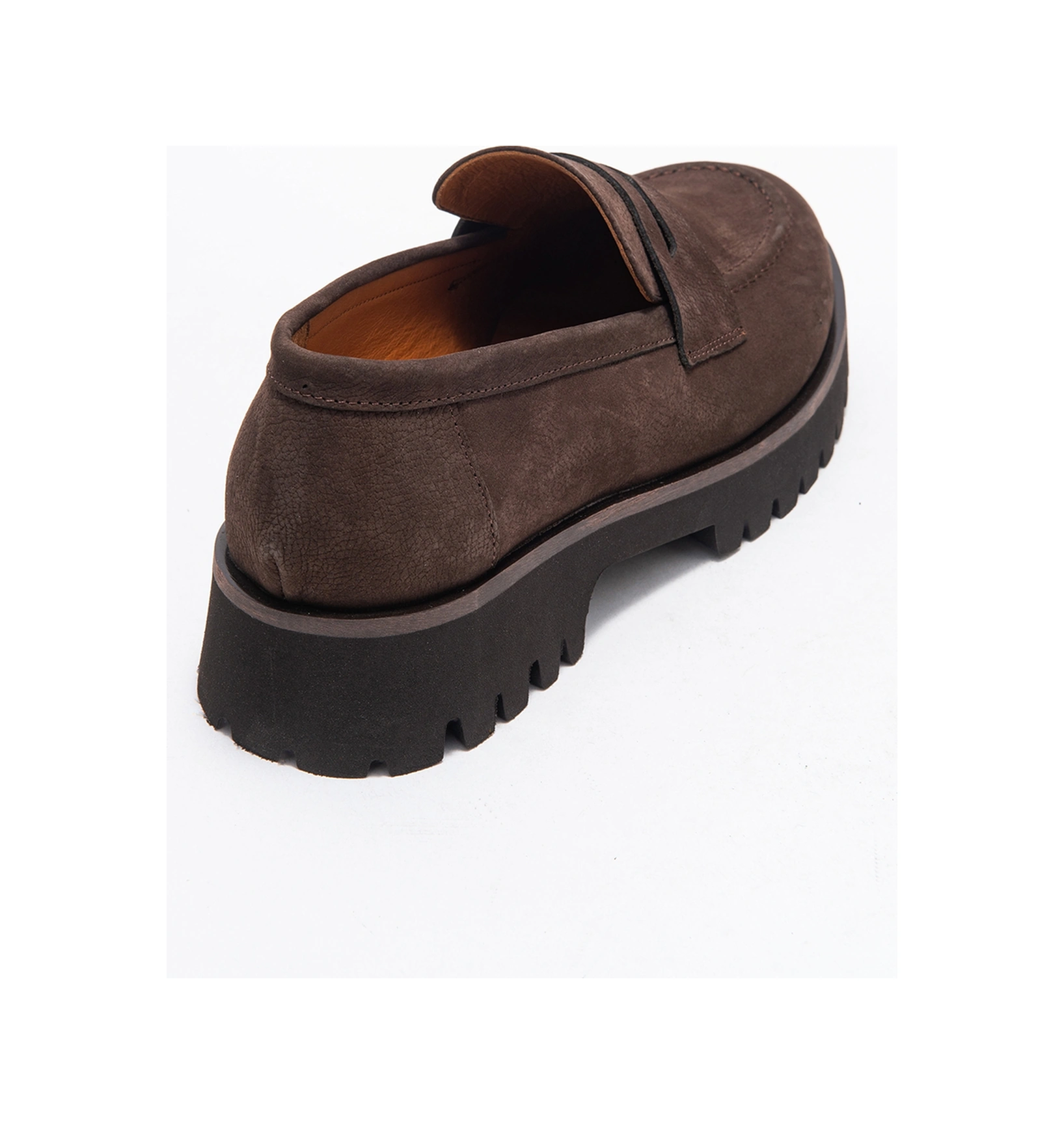 Vıonel Kahverengi Nubuk Hakiki Deri Kadın Loafer Ayakkabı Kahverengi