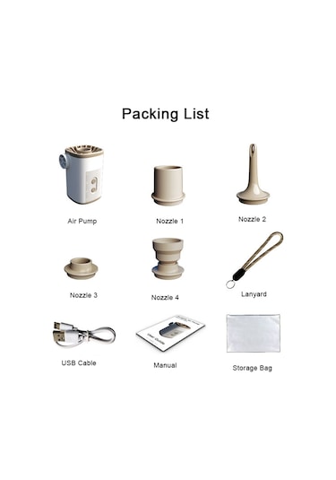 Reedark Kamp İçin Taşınabilir Şişirme Pompası: Hızlı, Led Aydınlatmalı, 3600mah Pil