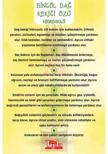 Dağ Kekiği Özü Thymus Vulgaris Hidrosolü %100 Saf Içilebilir