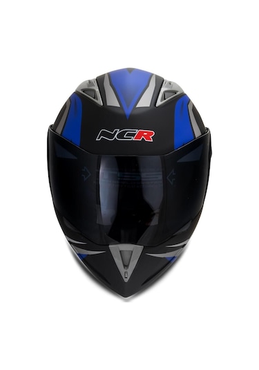 Ncr Çene Açılır Mat Mavi Siyah Vizörlü Motosiklet Kaskı Mat Mavi
