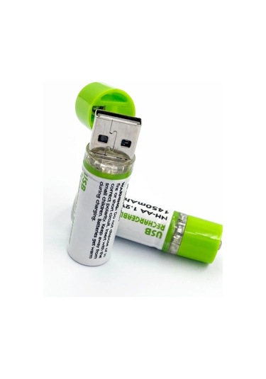 Usb İle Şarj Olabilen 2 Li 1450 Mah Lityum Şarjlı Kalem Pil