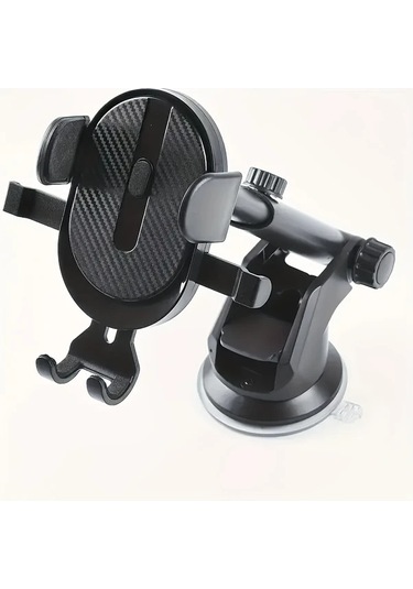 Chenkestoreone Siyah Otomobil Telefon Tutucu Katlanır Döner Güvenli Navigasyon Otomatik Kilitli