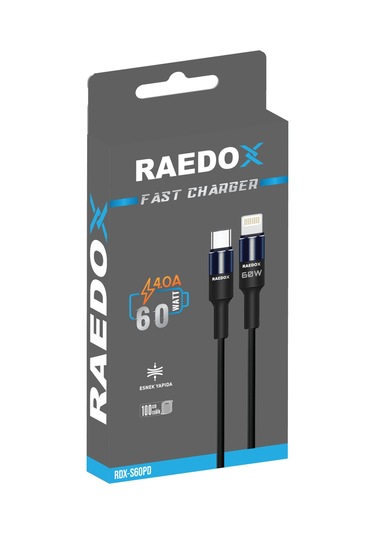 Raedox 60w 4.0 100 Cm Type-c Lighting Kablo