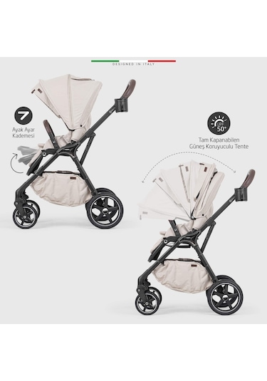 Elele Hera Travel Sistem Bebek Arabası Silver Gri