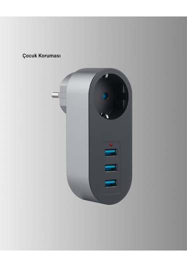2500w Güç Destekli Akım Korumalı Priz 3 Semeglbl - 85 Usb Çıkışlı