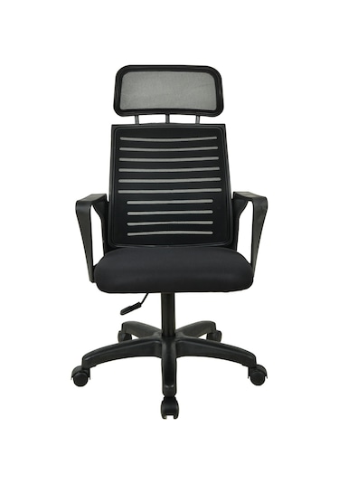 Mobilyakeyfi Bürocci Likya Plastik Ayaklı Çalışma Koltuğu-Siyah File-2284B0541