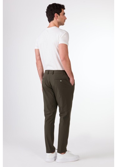 Dufy Pileli Jogger Pantolon Haki
