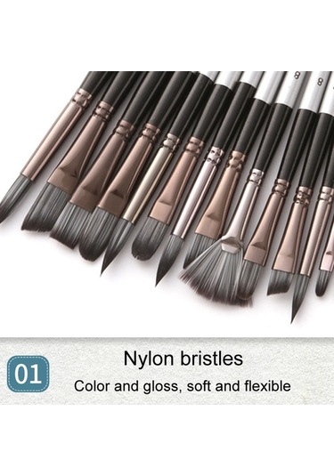 Willowhaven Zhu Tıng 24 Adet Naylon Kıl Boya Fırçası Seti, Suluboya Fırçaları, Bez Çanta, Turuncu Kırmızı Çubuk