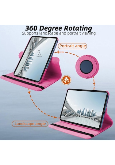 Lenovo Tab M11 Tb-330fu Uyumlu Kılıf Dönebilen Standlı Tablet Kılıfı + Ekran Koruyucu + Kalem