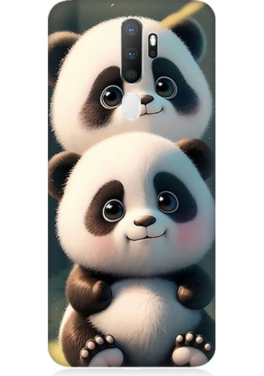 Oppo A9 2020 Uyumlu Silikon Kılıf Sevimli Yavru Pandalar