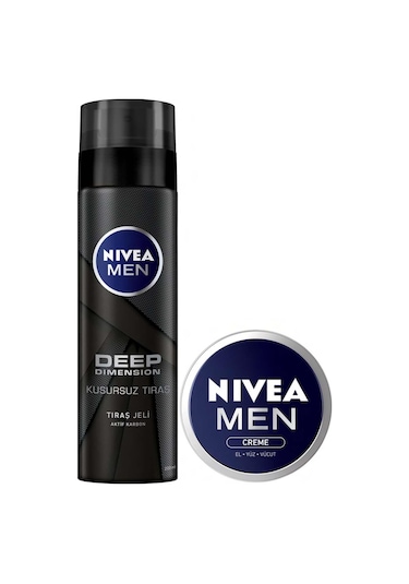 Nivea Men Deep Tıraş Jeli 200 ML + Men Crème 30 ML