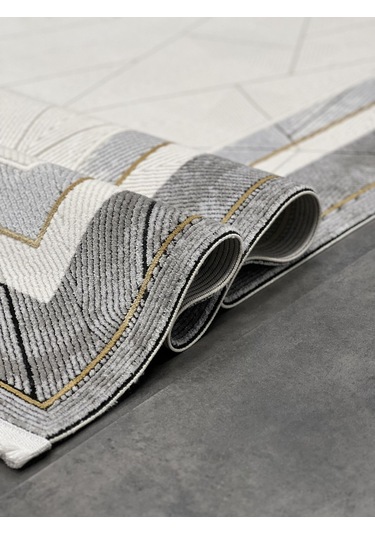Woolen Halı Pera Akrilik Halı 4503 Grı Renkli