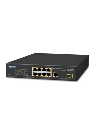 Planet PL-FGSD-1011HP 8 Port 10/100TX PoE+ 1 Port Gigabit Poe Yönetilemez Switch