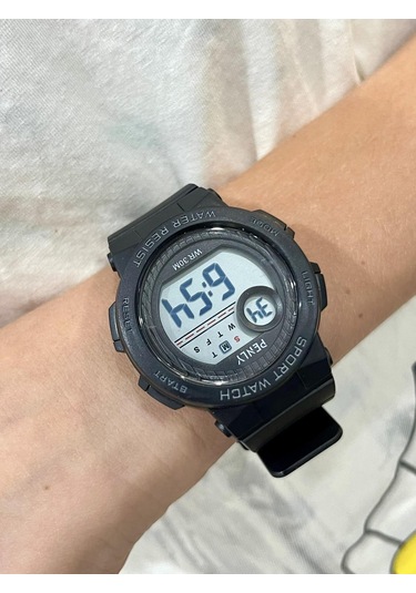 Penly Su Geçirmez Dijital Çocuk Kol Saati 8212 Model Siyah +4 Renk Kronometre-alarmlı 5atm