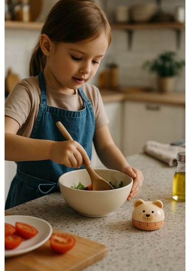 Ayıcık Model Mekanik Mutfak Zamanlayıcı Timer Çocuklar İçin Thr383