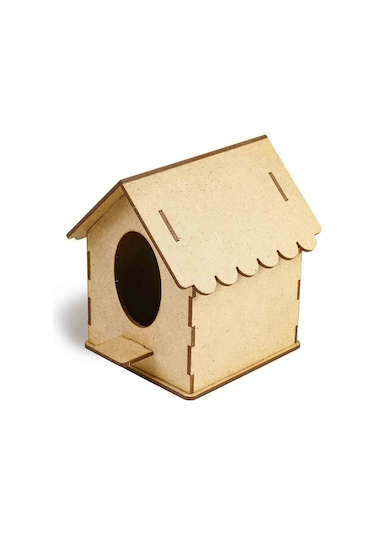 Ahşap Kuş Evi Maketi - 3 Boyutlu