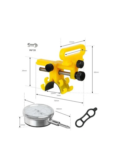 Sones Bisiklet Jant Ayar Platformu Düzeltme Mekanik Aleti, Renk: Bt110a Sarı Kadranlı