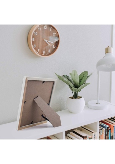 Gajeena 8 İnç 5'li Foto Çerçeve Seti - Duvar & Masaya Yerleştirilebilir - Dayanıklı Organik Plastik Cam - Ev Ofis Dekorasyonu