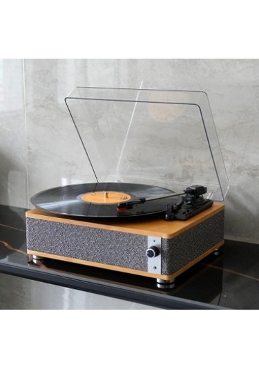 Fomix Fm-109 Gri Hoparlörlü Bluetoothlu Pikap Plak Çalar Gri