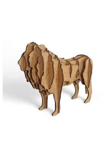 Ahşap Maket Aslan 191 X 131 X 63mm