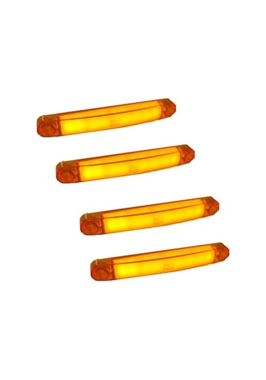 4 Adet Neon Led Lamba Slim Model Turuncu 12-24 Volt