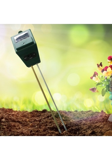 Trendooze Homyl Bitkiler İçin 3'ü 1 Arada Toprak Nemi Işık Ph Analiz Cihazı Kırmızı Model