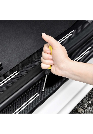 Subaru Logolu Karbon Kapı Eşiği Koruyucu Bant Folyo 4'lü Set