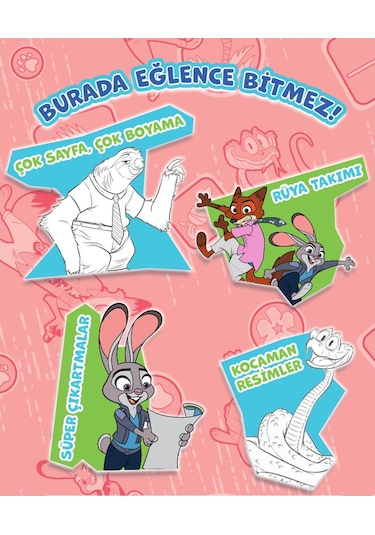 Doğan Çocuk Zootropolis 2 - Çok Boya Çıkartmalı Dev Boyama Kitabı