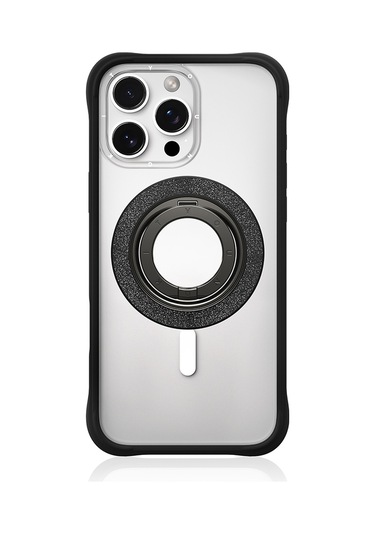 Youngkit Colorful Serisi Double Magnetik Ring Stand Telefon Tutucu Siyah