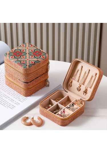 Youtek Vintage Seyahat Çantası Takı Organizatörü - Şık Ve Pratik Aksesuar Saklama Kutusu Çok Renkli