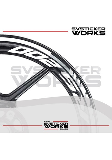 Bajaj Rs200 Jant Sticker Dış Ve İç Set Sticker Jant Şeridi Beyaz