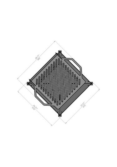 Portatif Ateş Çukuru Kademeli Izgaralı Ve Ayaklı Bahçeniz İçin De Siyah