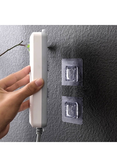 Kosona Transparent 6x6mm Nanosimli Zımba Takımı - İz Olmadan Duvar Fiksatörü, 10kg Yük Taşıma, Su Geçirmez, Çeşitli Yüzeyler İçin 2 Adet