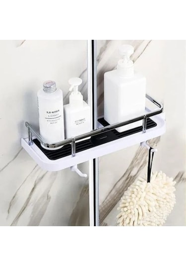 Wondernest Sondaj Siyah Raf Organizatör Lichen Temizleme Hiçbir Duş Depolama Banyo Ürünü Hn Siyah