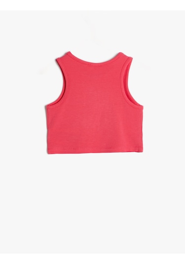 Koton Atlet Slogan Baskılı Bisiklet Yaka Pamuklu Pembe 4skg30125ak Pembe