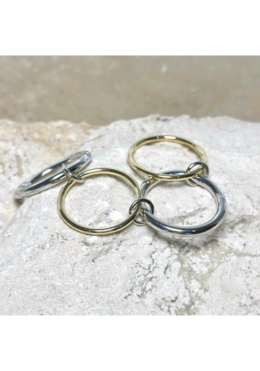 4'lü Gold-silver Sade Yüzük Çok Renkli