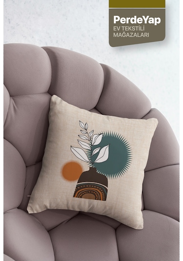 Kuraklık Ve Kır Çiçekleri Desenli 4lü Kırlent Kılıfı