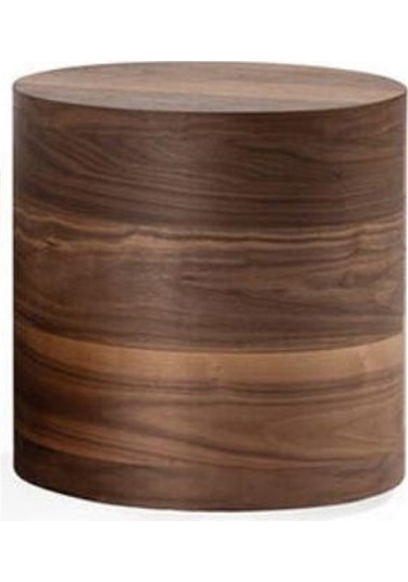 Walnut Ahşap Yan Sehpa Ceviz