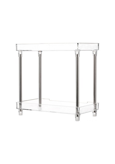 Lemestar Şeffaf Plastik 2 Katlı Makyaj Organizasyon Kutusu - Banyo, Mutfak, Ofis Üçüncü Gereç Depolama Rafı Diğer