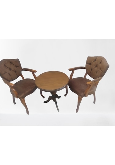 Bengimobilya Fiskos-Berjer Sandalye Kelebek Model Ceviz Natüre Babyface Kapito