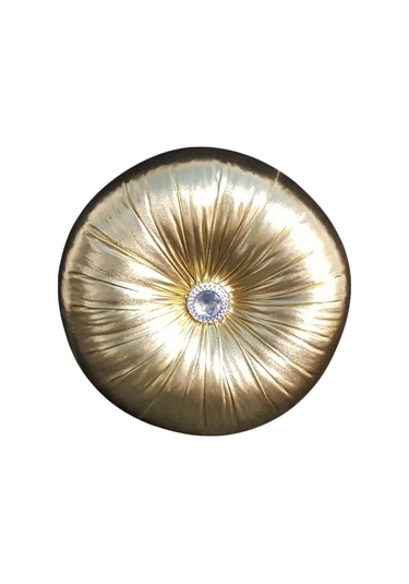 Mrs.Gugar Yuvarlak Taşlı Lame Yastık Gold