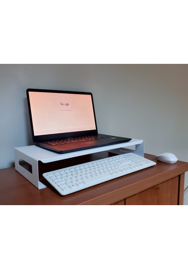 Bilgisayar & Monitör Yükseltici 51x25x9 Cm Ral 9003 Beyaz