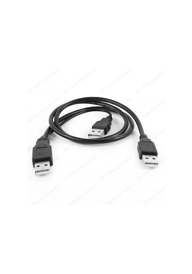 2 In 1 Harici Disk Hdd Usb Y Splitter Kablo 3Xusb Kablo