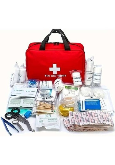 Novahub 300 Parçalık Su Geçirmez İlk Yardım Çantası - Ev, Ofis, Kamp İçin Çok Renkli Pratik, Kullanışlı Çok Renkli