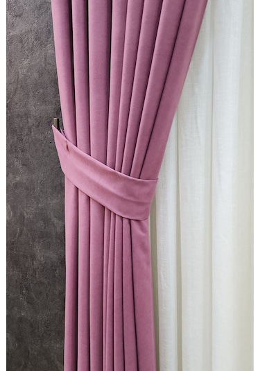 Mosso Fon Perde Düz Renk Gülkurusu