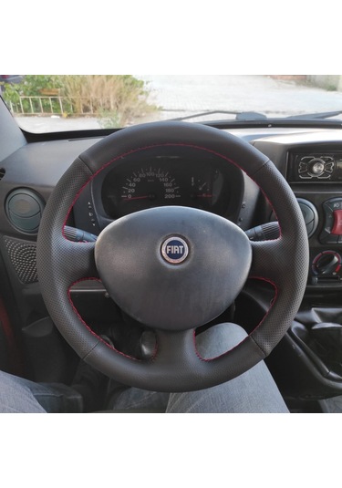 Fiat Doblo 2005-2010 Araca Özel Direksiyon Kılıfı Noktalı Düz